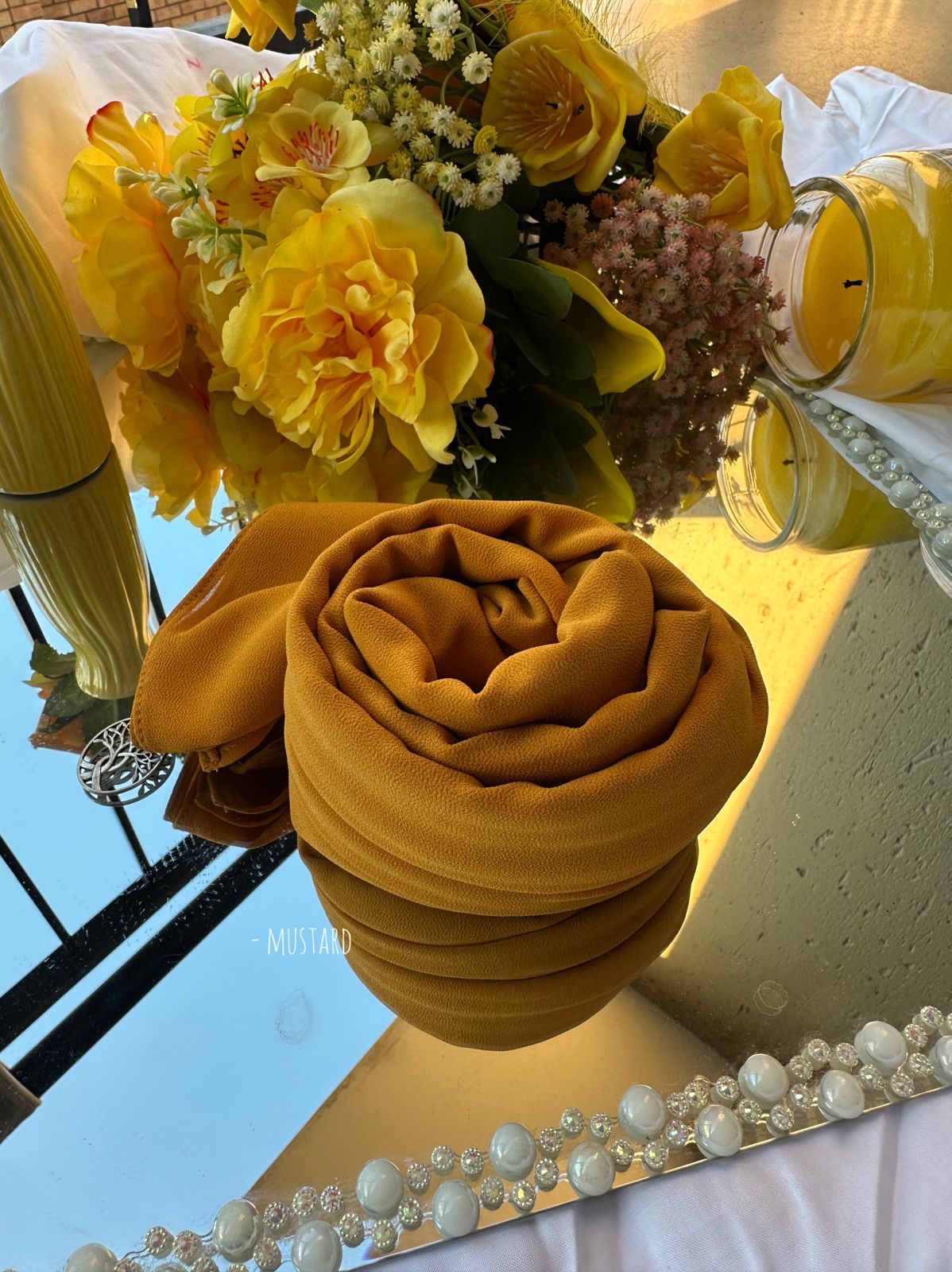 Mustard chiffon hijab